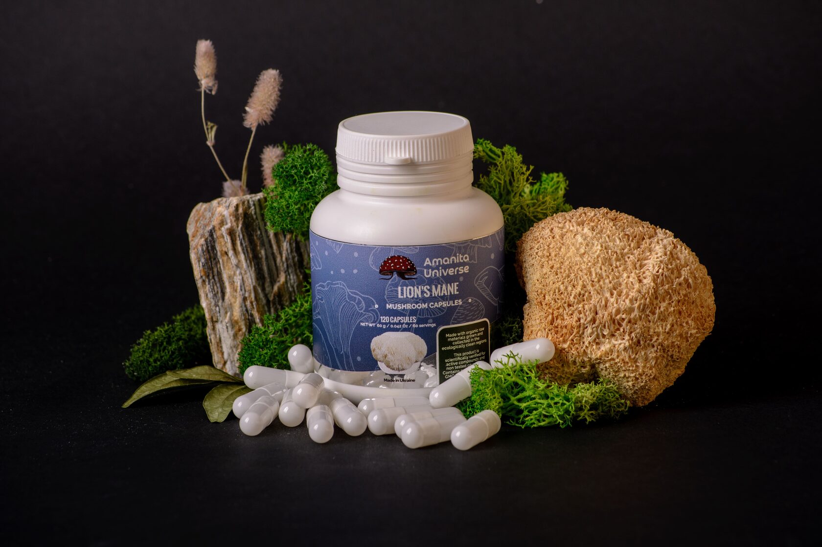 Lion's mane capsules of 0.4 g