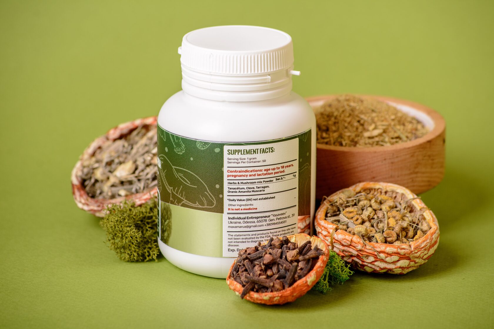 Triychatka antiparasitic with ground amanita 50 g