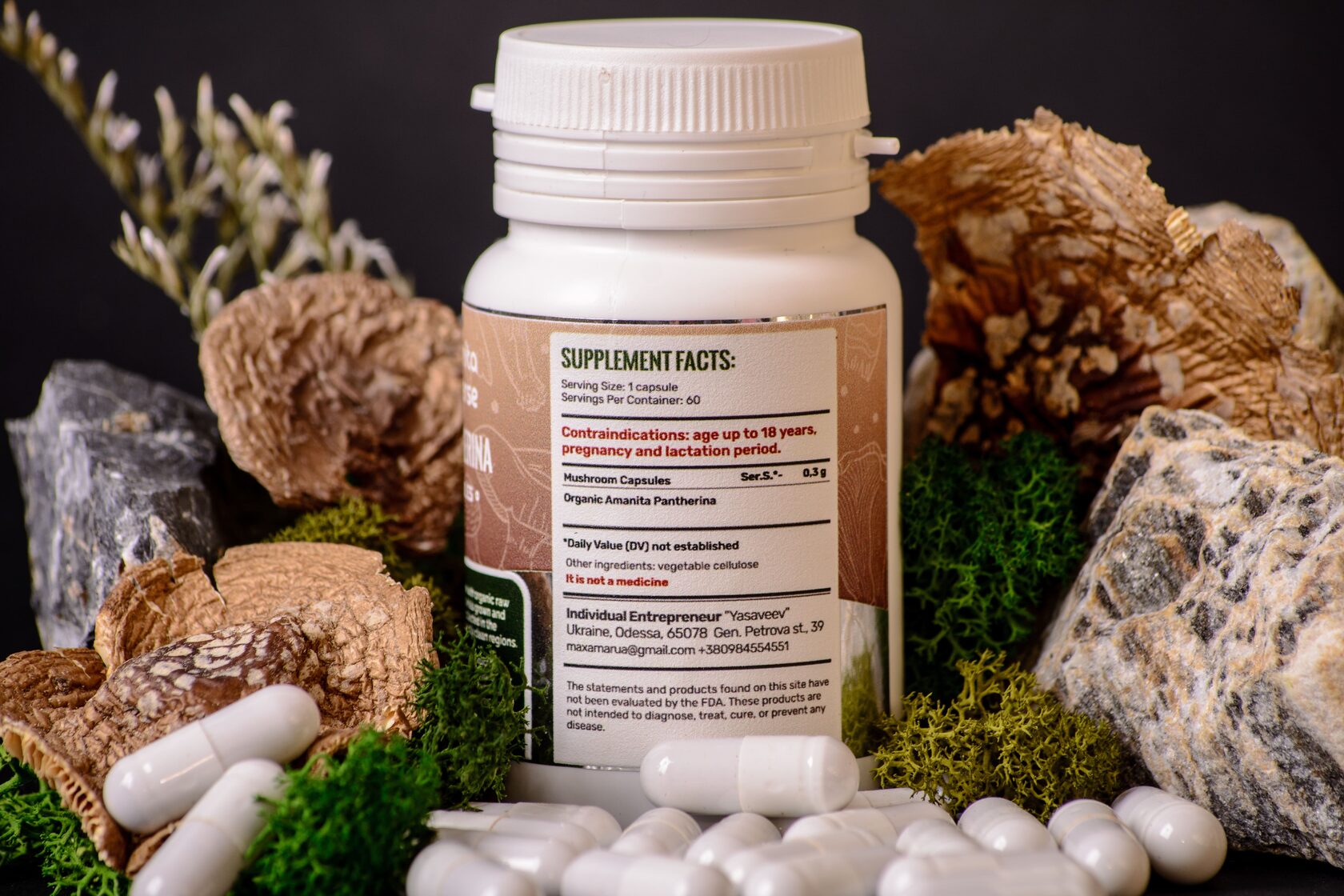 Amanita pantherina capsules 60 x 0.3 g