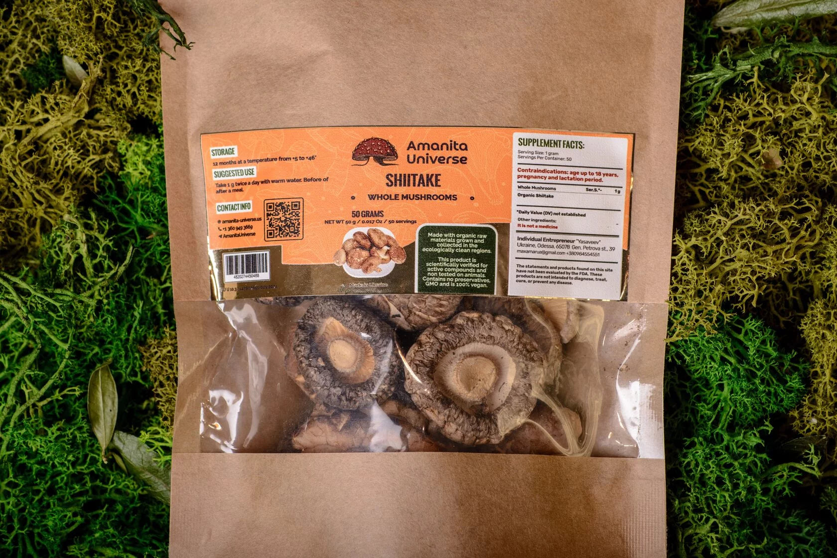 Shiitake whole 50 g