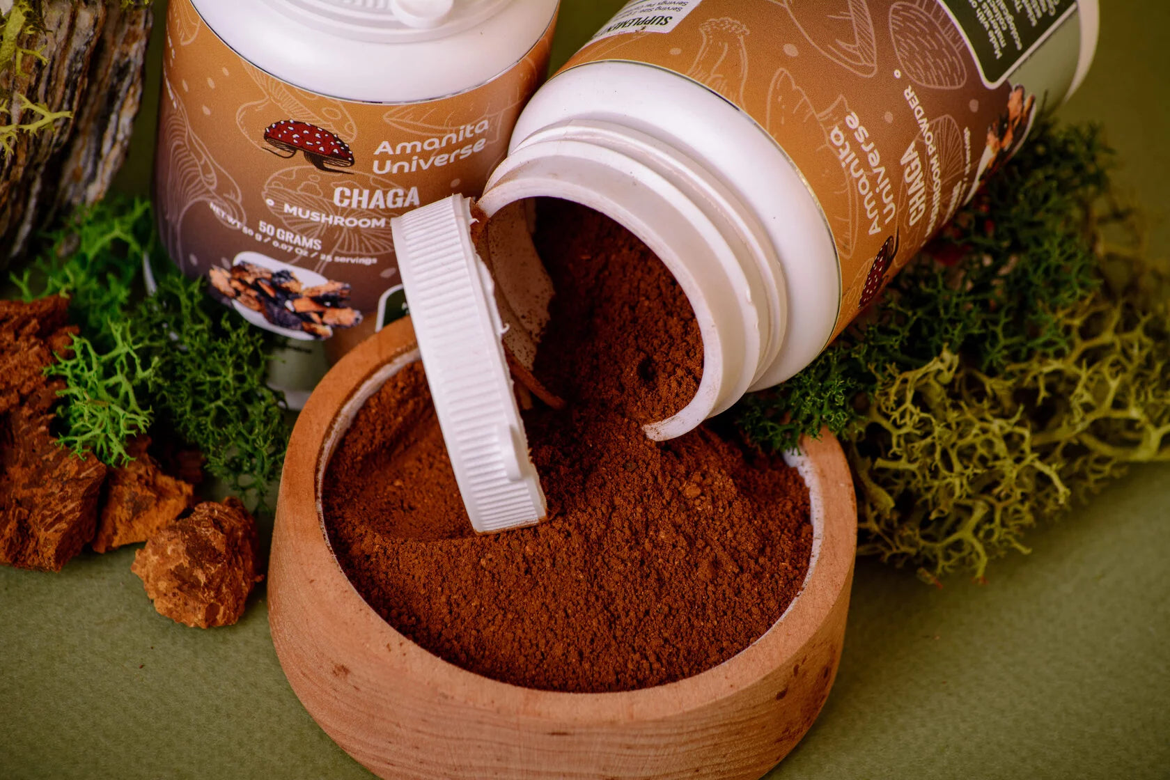 Ground birch chaga