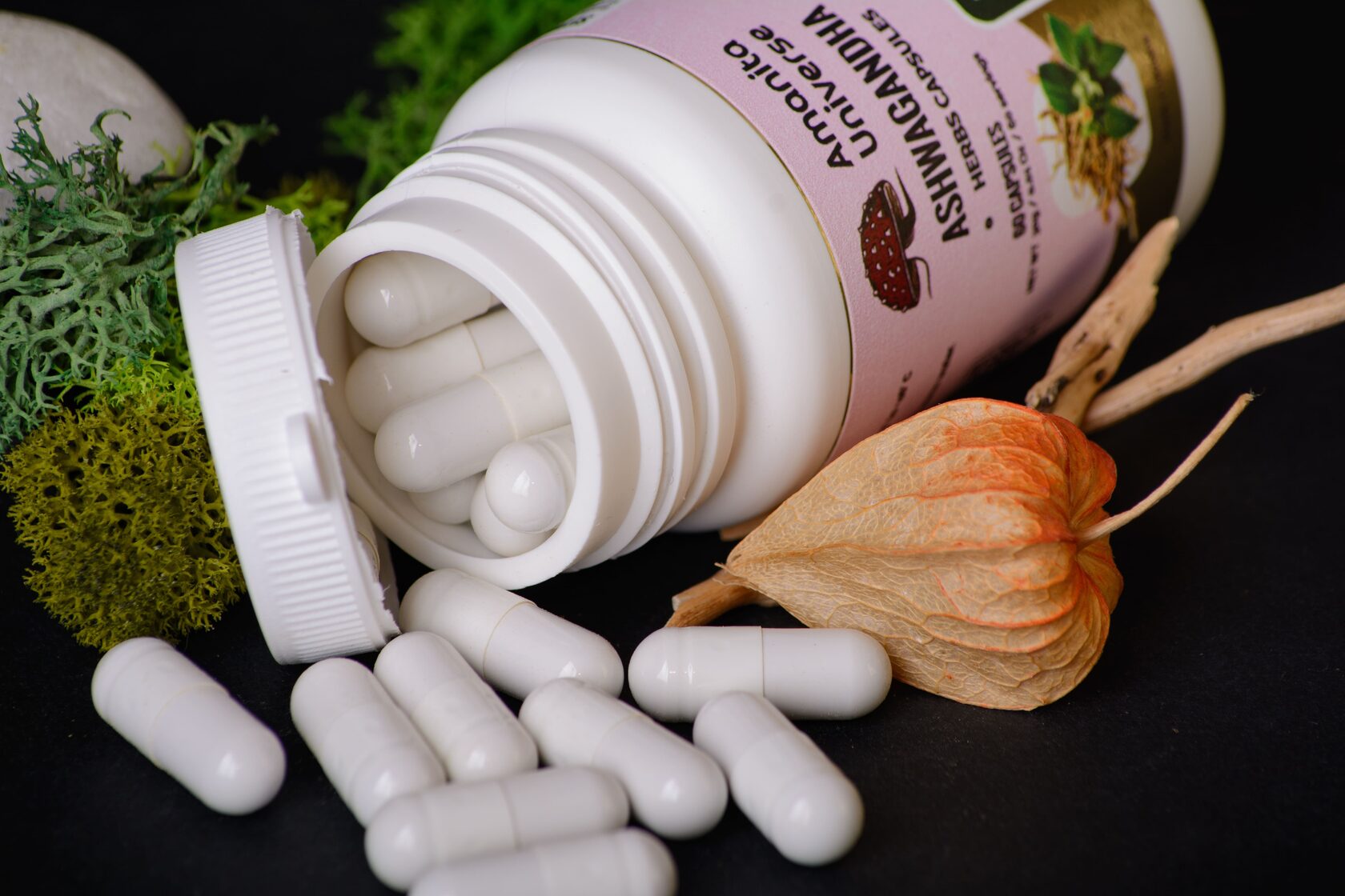 Ashwagandha in capsules of 0.5 g
