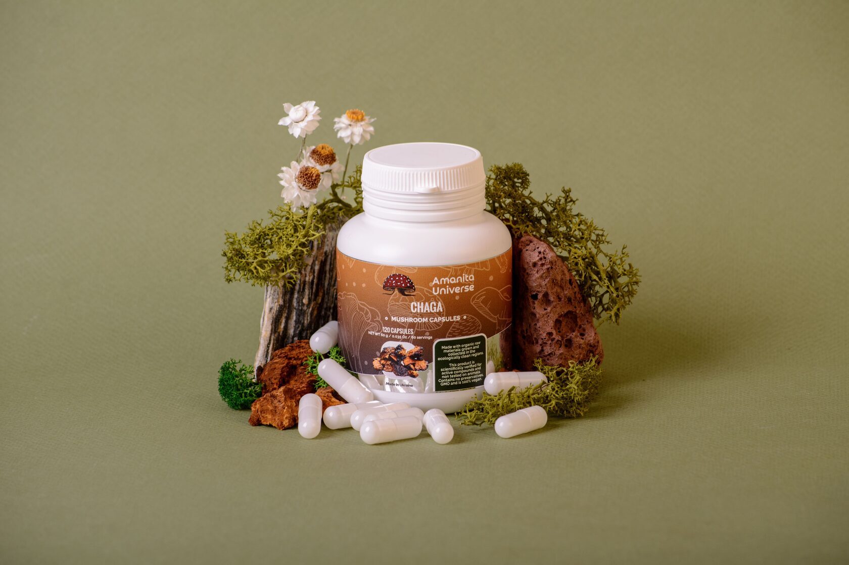 Birch chaga in capsules 0.3 g