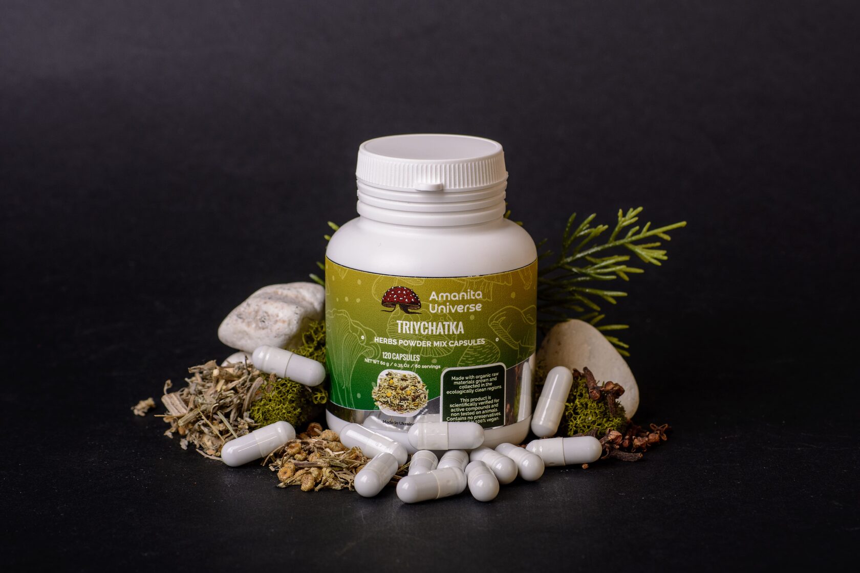 Triychatka in capsules of 0.5 g