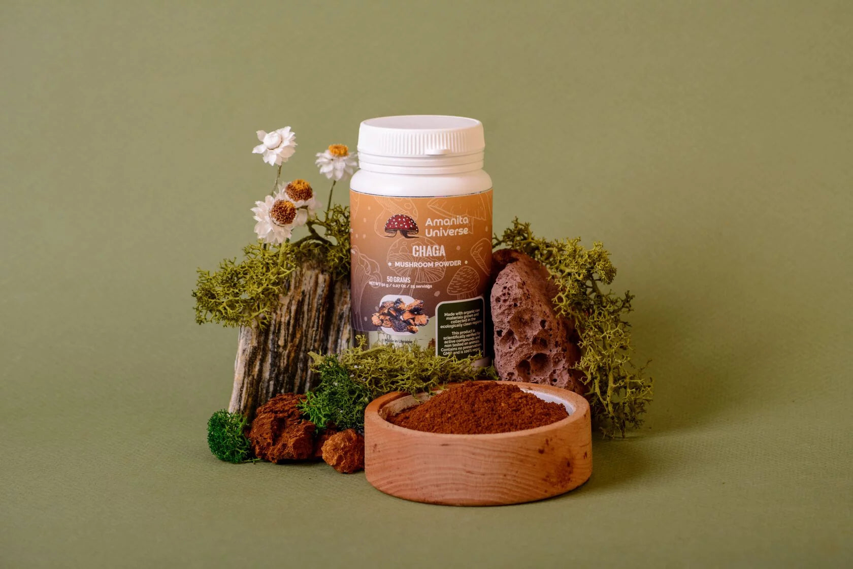 Ground birch chaga
