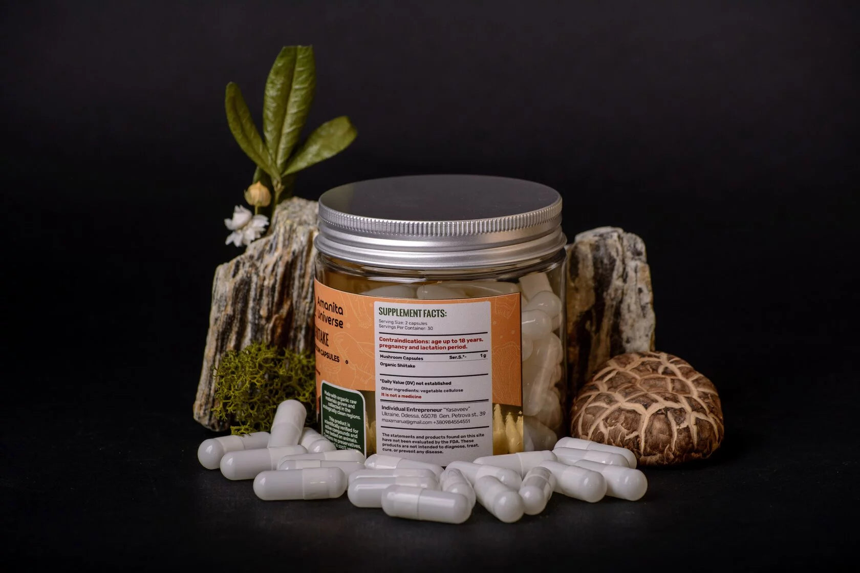 Shiitake in 0.4 g capsules