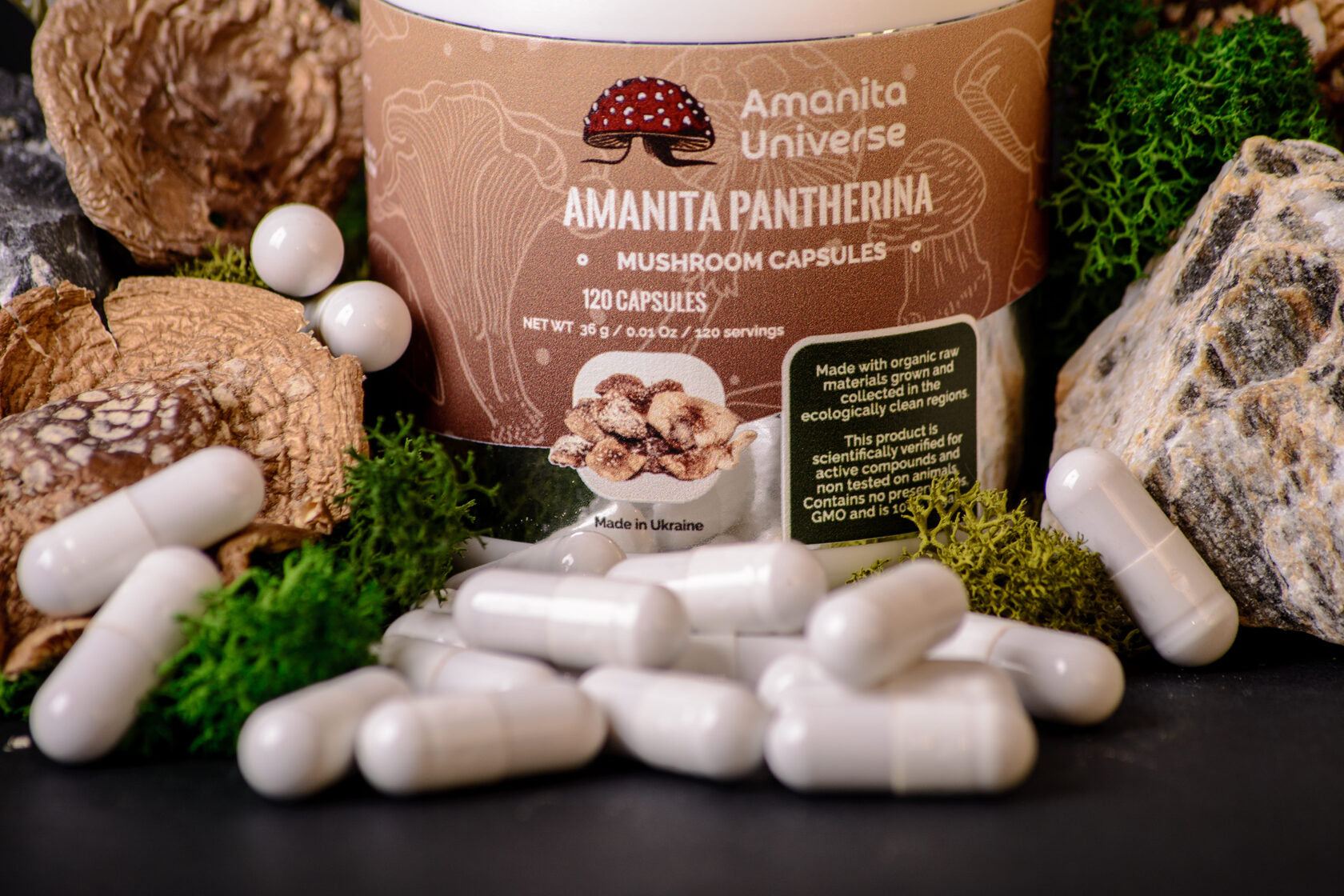 Amanita pantherina capsules 120 x 0.3 g