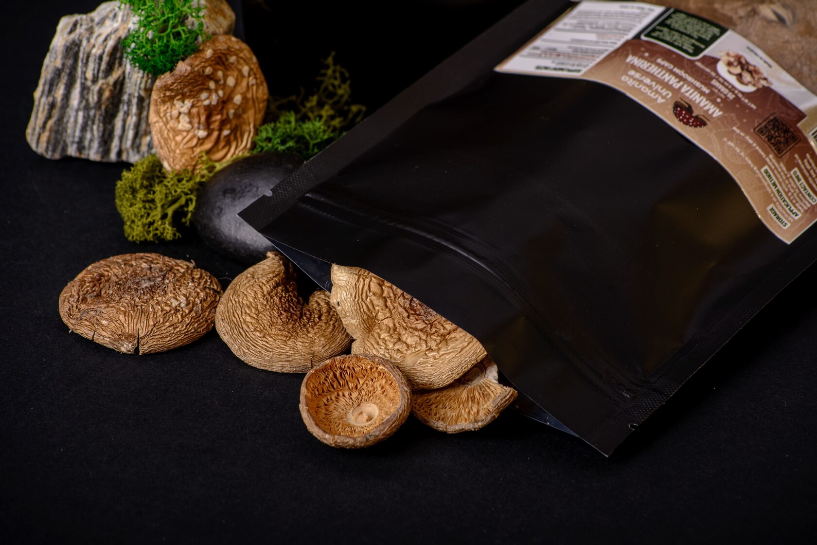 Amanita pantherina caps