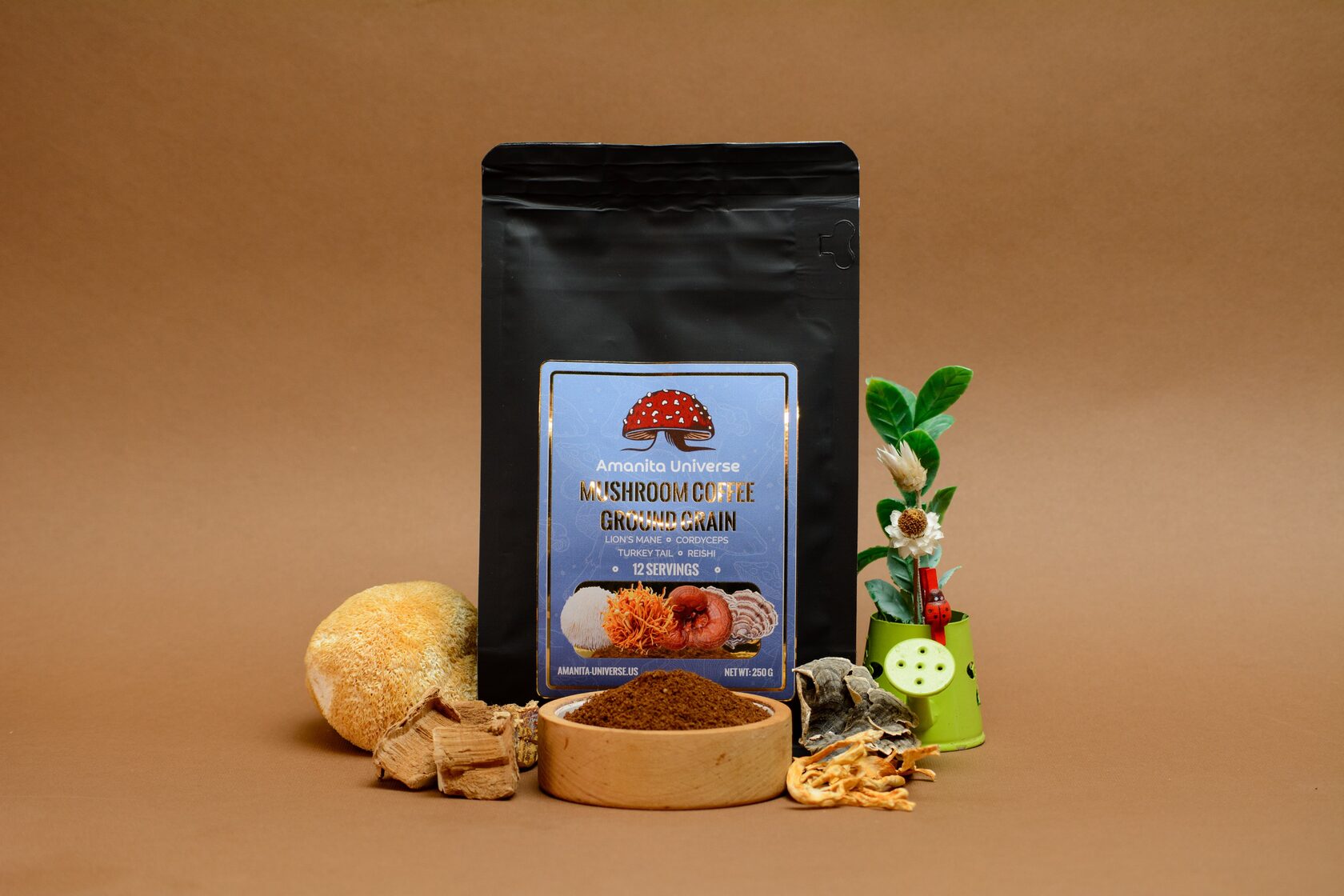 Mushroom coffee ground grain, 250 g