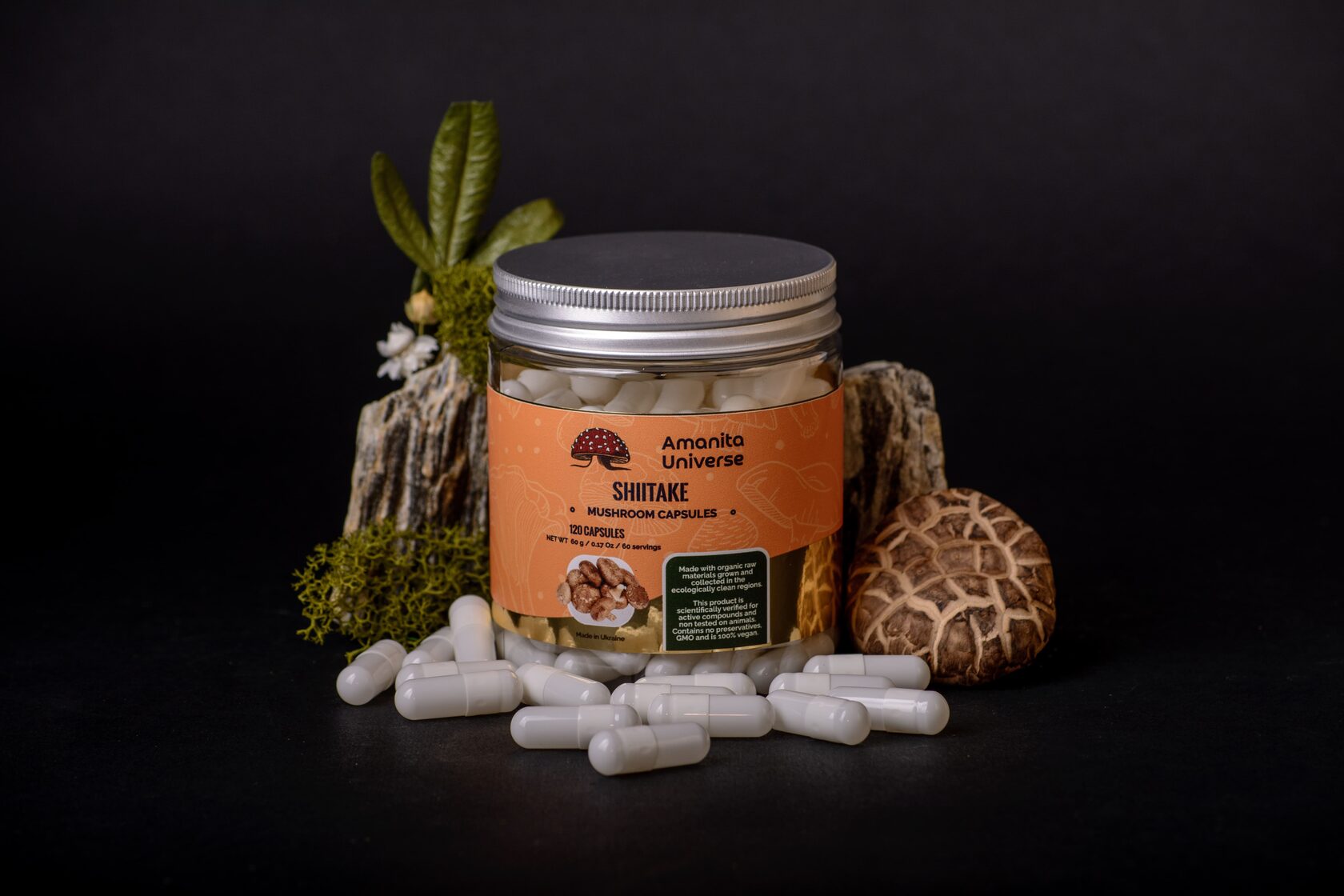 Shiitake in 0.4 g capsules