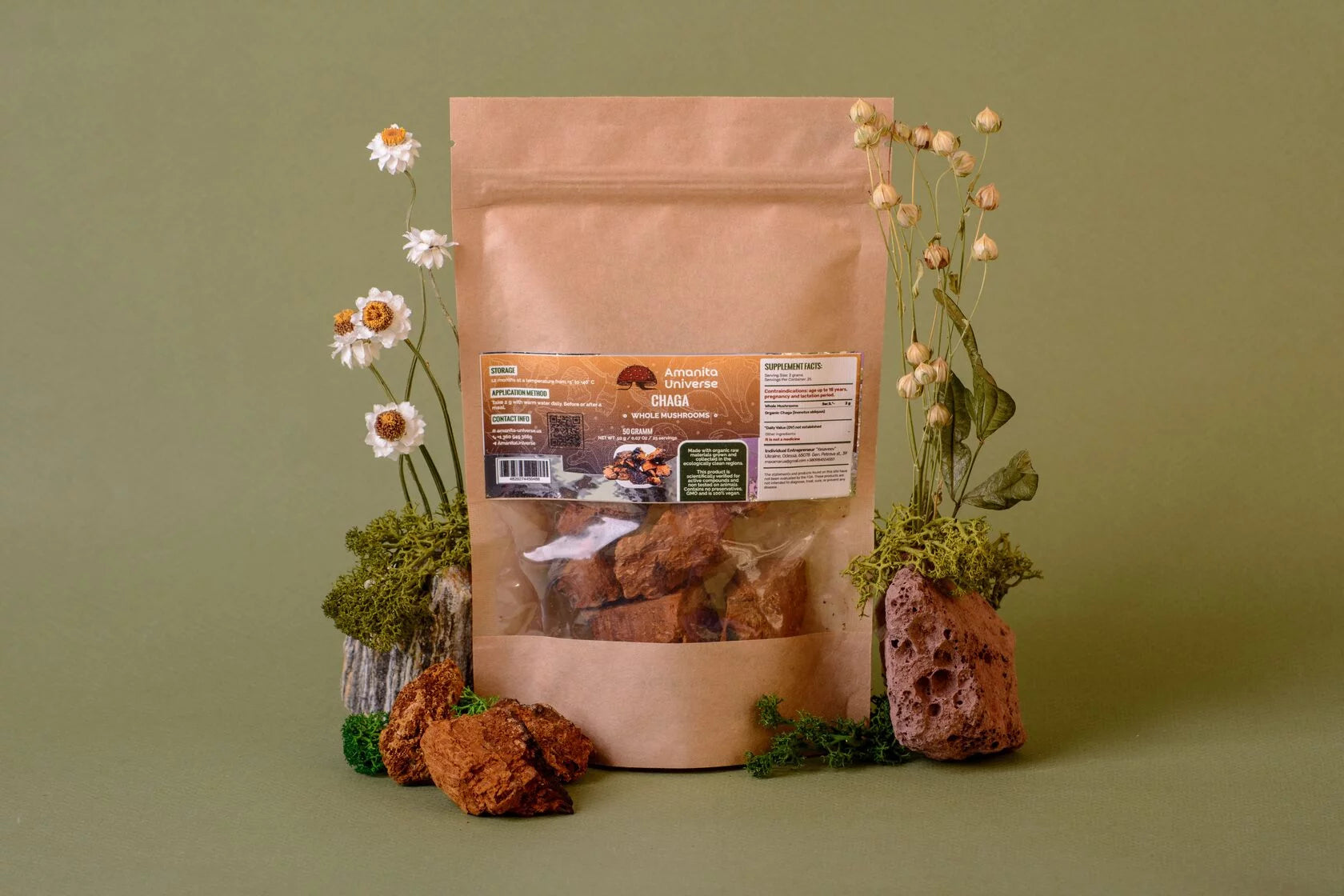 Birch chaga whole