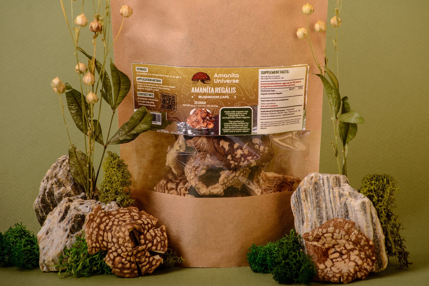 WHOLE amanita regalis caps