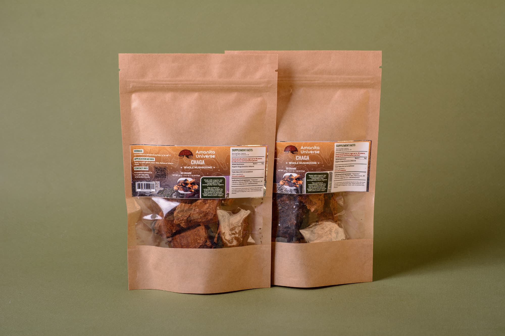 Birch chaga whole