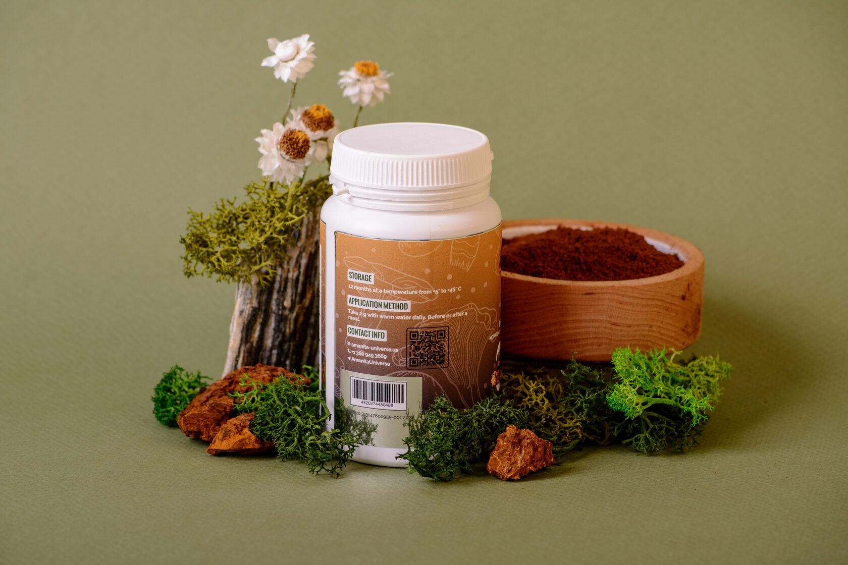 Ground birch chaga