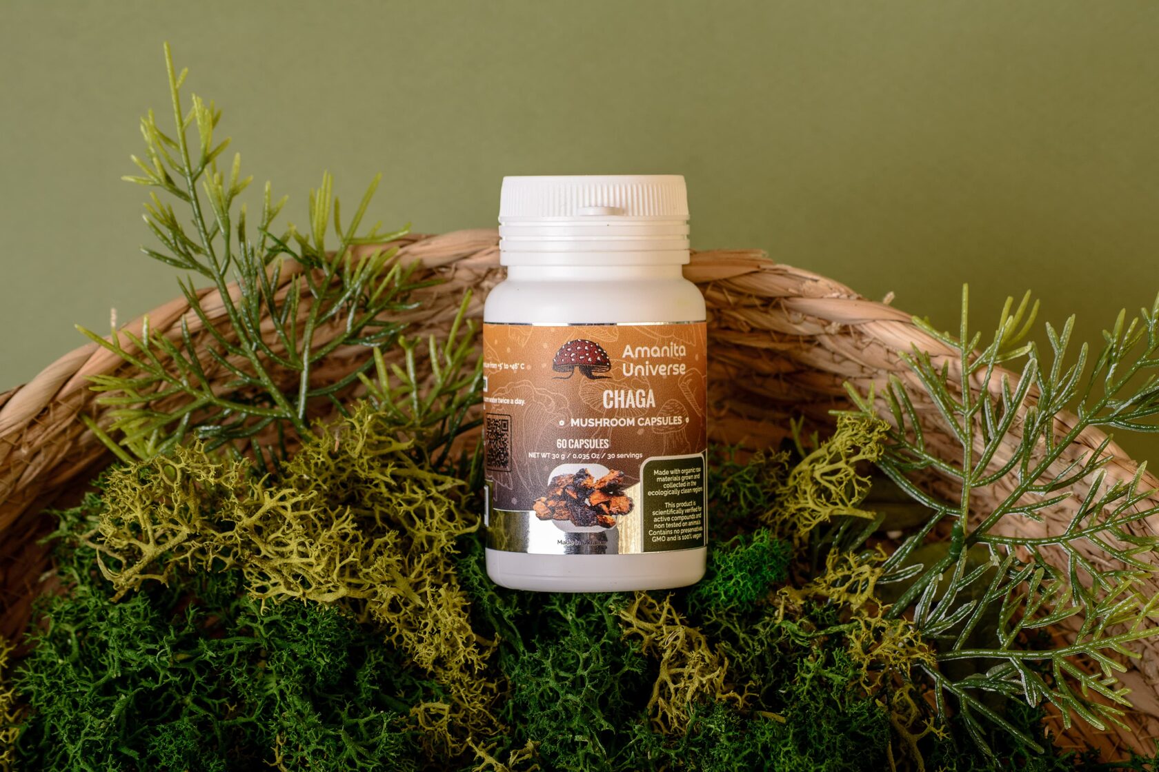 Birch chaga in capsules 0.3 g