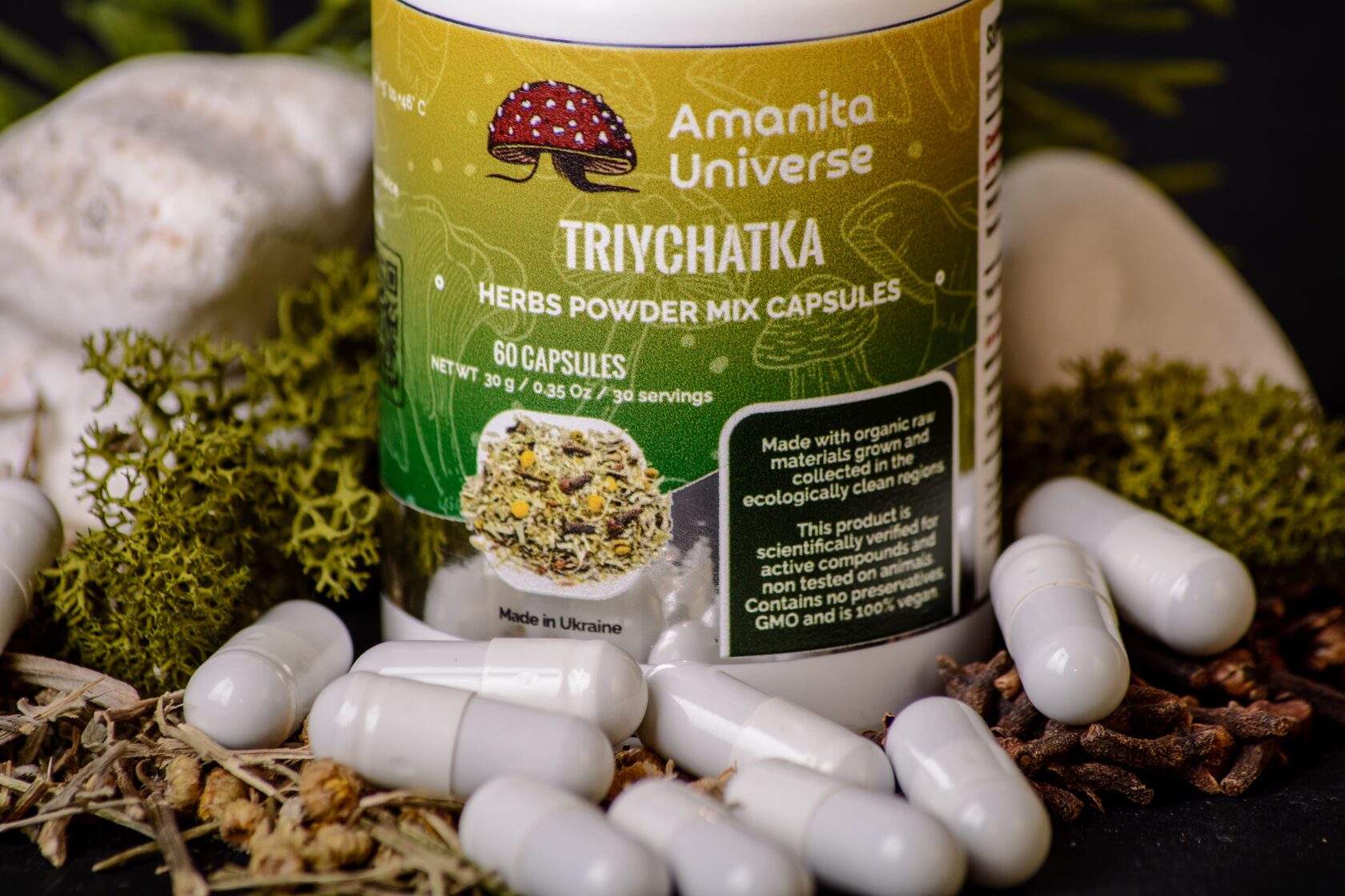 Triychatka in capsules of 0.5 g