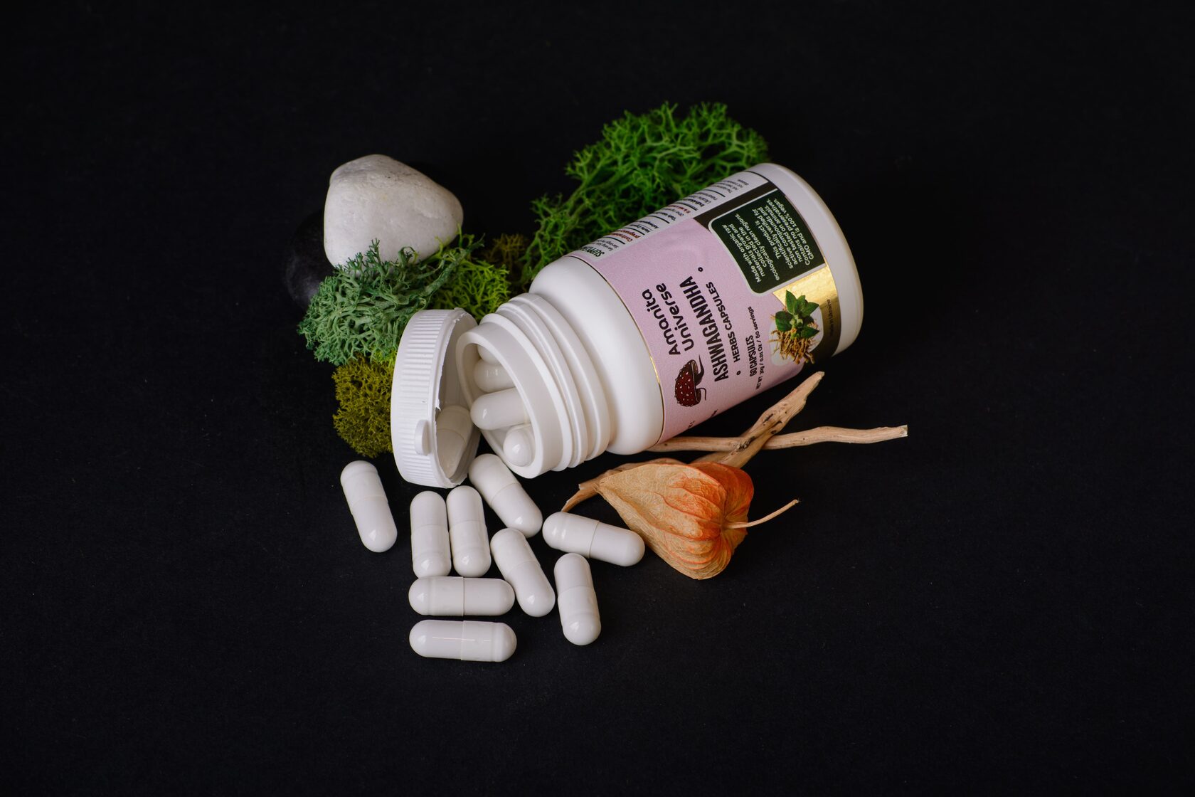 Ashwagandha in capsules of 0.5 g