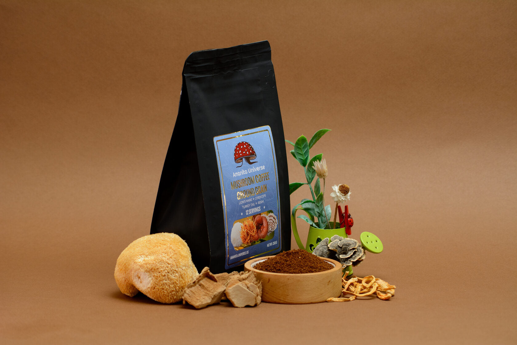 Mushroom coffee ground grain, 250 g