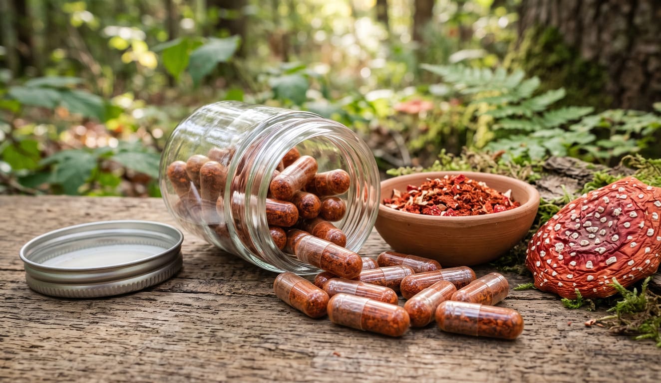 Amanita Muscaria in Capsules: Benefits, Risks, and the Reality of Modern Use